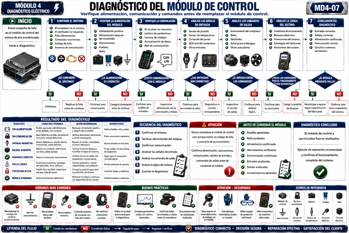 Diagnóstico del módulo de control